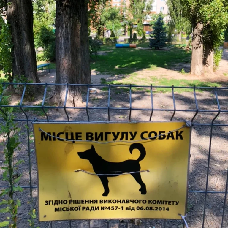 Майданчик для вигулу собак у парку Героїв Майдану та Небесного Легіону в Луцьку